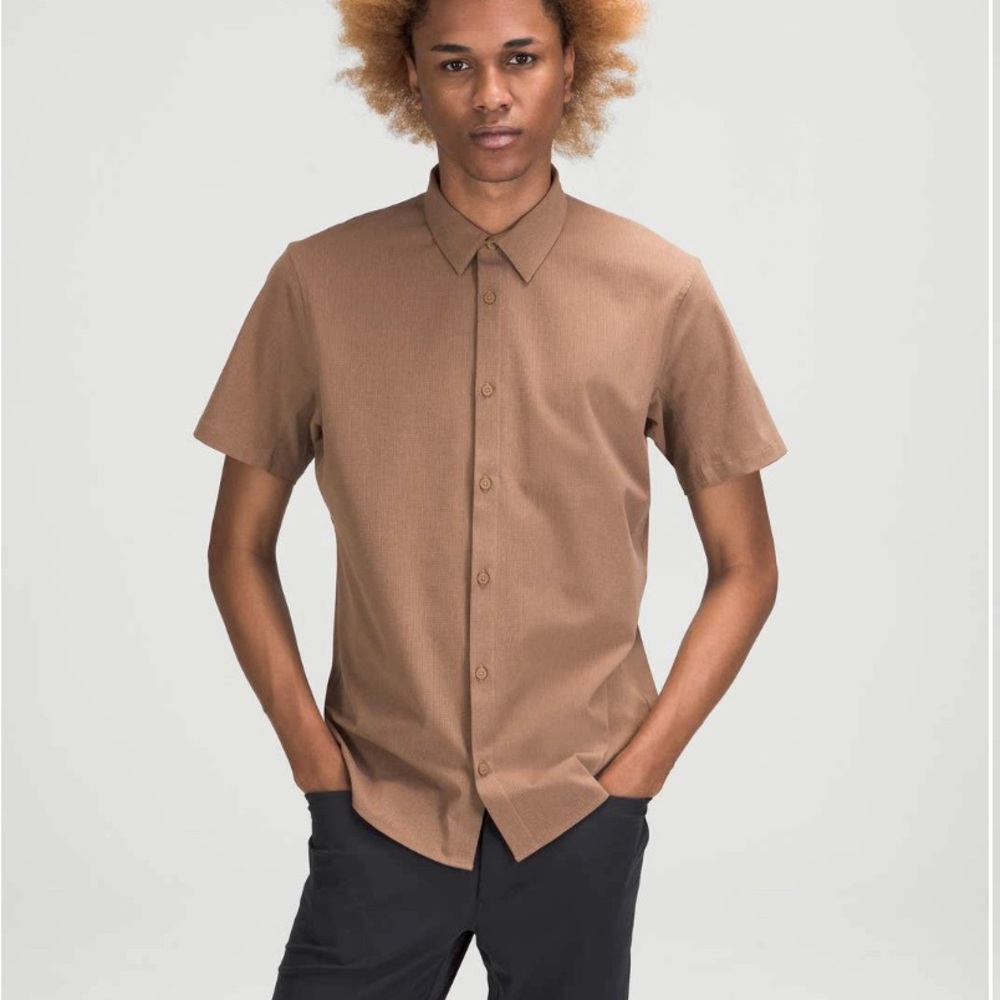 Lululemon shirt airing easy short sleeve ventlite mesh brown